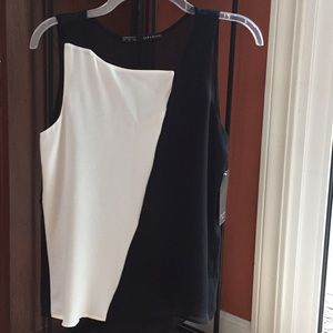 Zara black & white top